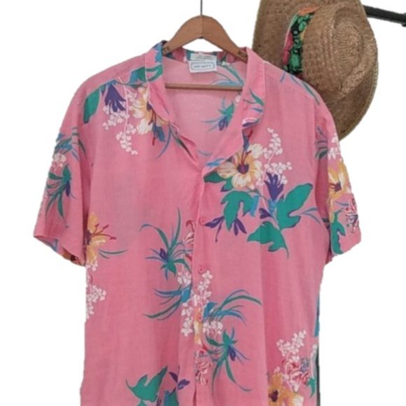 Mr. Witt Other - Vintage Mr. Witt Hawaiian Tropical shirt Pink XL